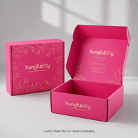 Cajas de Cartón con Logotipo Personalizado, Caja de Envío para Cosméticos, Color Rosa Intenso, Juego de Cosméticos, Embalaje Corrugado para el Cuidado de la Piel