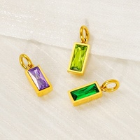 Nouvelle Collection 2025 – Pendentif Femme en Acier Inoxydable Plaqué Or 14K/18K avec Zircon Pierre de Naissance Simple et Élégant