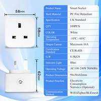 Prise intelligente FY42 UK Ewelink WiFi |   Télécommande et programmation de minuterie |   Compatible avec la maison intelligente |   Assistant Google |   Usage universel
