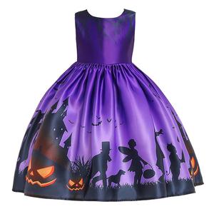 Qs718 Vestidos de Impresión 3D de Múltiples Tipos para Niñas, Vestido de Princesa con Estampado de Dibujos Animados para Niñas, Vestido de Cosplay de <span class=keywords><strong>Bruja</strong></span> Oscura - Product Image 3
