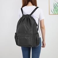 Sac à dos de sport imperméable personnalisé avec cordon de serrage pour hommes et femmes, sac de sport avec poche latérale
