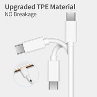 Câble USB de charge rapide Type-C vers Type-C de 2 m 20 W avec gaine en PVC et blindage en feuille d'aluminium pour iPhone 17/16/11/12/13/14/15 Pro Max