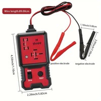 Testeur de relais automobile 12V durable, outil de diagnostic universel pour voiture avec pinces de batterie rouges et noires, relais 4 broches et 5 broches