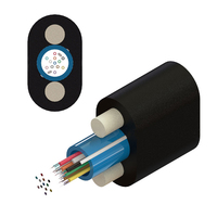 Câble de descente à fibre optique plat de type tube lâche FTTH 4 8 12 fibres