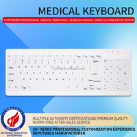 HENGYU Nuevo Teclado Médico USB 3.0 Resistente al Agua, Material de Goma, Membrana, Modo Dual, Programable, 96 Teclas, Sin Retroiluminación, de Escritorio