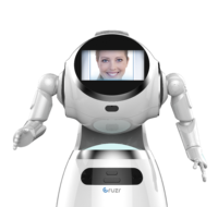 Robot de service professionnel humanoïde intelligent Cruzr, reconnaissance faciale, commande par application, charge automatique, autonomie de 8h, écran de 12 pouces, 360°