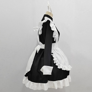 Costume da cameriera unisex L, vestito da cameriere anime per uomo, abito Lolita con grembiule, divertente cosplay per Halloween, feste ed eventi, abito da principessa - Product Image 2