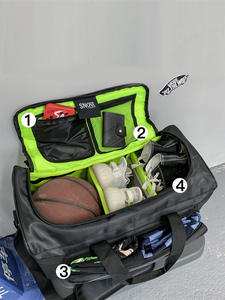 Zapatillas de deporte de gran capacidad personalizadas, bolsa de lona de almacenamiento, multifuncional, nueva letra, viajes, deportes, Fitness, baloncesto, Oxford - Product Image 5