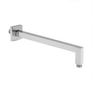 Bras de douche carré 40 cm blanc mat, accessoire de robinetterie de salle de bain - Product Image 2
