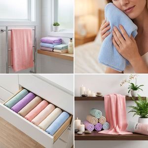 Toalla de Felpa de Coral Promocional con Logotipo Personalizado, Directo de Fábrica, Toalla de Microfibra Absorbente y Suave para Salón de Belleza, Hotel, Venta al Por Mayor - Product Image 6