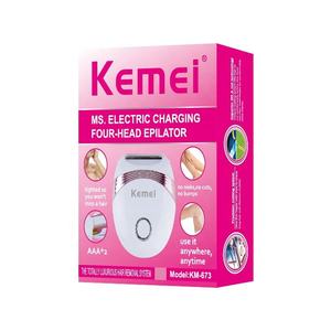 Kemei-Épilateur KM-673 corps, visage, jambes, bikini, lèvres, épilateur portable pour femmes, rasoir rotatif - Product Image 2