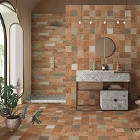 Carrelage mural en céramique haute résistance 60x250mm 9mm d'épaisseur, résistant au gel et à la rétardation de la congélation, imperméable, pour villa, intérieur résidentiel, supermarché