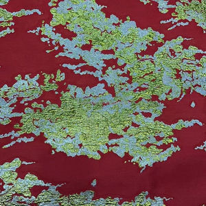 ドレス用 バーガンディ ヨーロピアン 刺繍 ブロケード生地 ジャカード錦織 金糸織物 - Product Image 2