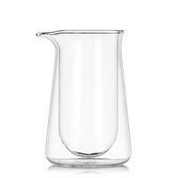 Carafe à café à double paroi en verre 400 ml avec bec verseur, en borosilicate, pour infusion à froid, ustensiles à café