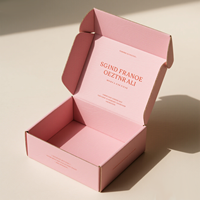 Boîte Impression Logo Rose Grand Moyen Petit Carré Personnalisé Mailer Pliant Cadeau Expédition Boîte D'emballage Avec Chaussures Vêtements Chaussettes