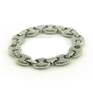 Hip-hop men's street <b>bracelet</b> jewelry is cool, diamond-encrusted, pig nose buckle, and <b>bracelets</b> - Product Image 2