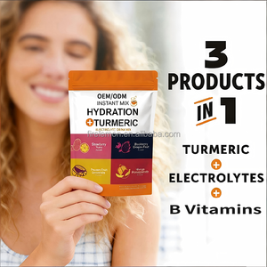 אבקת משקה אלקטרוליטים עם כורכום, ויטמינים C ו-D, מגנזיום ותמצית זעפרן, תוסף תזונה למבוגרים, OEM/ODM - Product Image 4