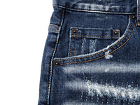 Shorts en jean personnalisés pour hommes, en coton stretch imprimé, délavé à l'acide, style rétro, pour l'été, décontracté, streetwear, usage quotidien et extérieur, vente en gros usine