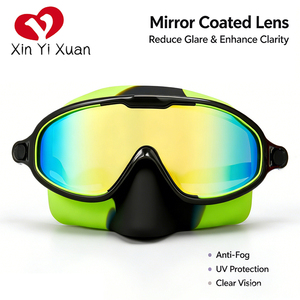 Gafas de natación personalizadas Xinyixuan, antivaho, protección UV, lentes HD de PC, correa ajustable, cubre nariz, visión amplia para piscina y playa - Product Image 5