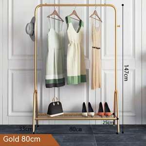 Fashion Light Luxury <b>Standing</b> <b>Coat</b> Rack 80*33*147cm Bedroom Modern Gold <b>Coat</b> Rack - Product Image 2