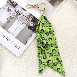 Porte-clés Foulard Bohème Anti-Mauvais Œil en Tissu Soie, Breloque de Sac, Pendentif de Protection Nazar pour Sac à Main, Cadeau pour Femmes et Filles - Product Image 3