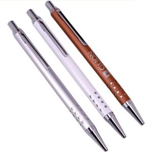 Stylo bille métallique sportif 24 trous en gros, logo personnalisé, style à clic - Product Image 3