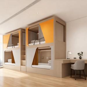 Комплексное решение: Современная двуспальная кровать для четырех человек, для студенческих, рабочих и талантливых квартиры, общежитий, гостевых домов, учебных помещений. - Product Image 4