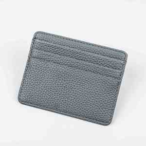Solid Color Soft PU <b>Card</b> <b>Holder</b> with 6 Slots Custom Logo Business Credit & ID <b>Card</b> Pocket - Product Image 3
