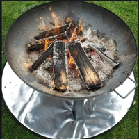 Grille de pique-nique en plein air, outil d'extinction d'incendie, tapis ignifuge en cercle, vente en gros