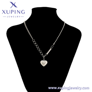 Collar de Acero Inoxidable con Baño de Platino, Diseño de Corazón Romántico, Elegante y Sencillo, Joyería de Moda para Mujer, Xuping Jewelry A00592206 - Product Image 6