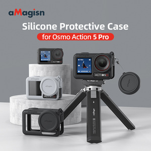 Étui en <span class=keywords><strong>silicone</strong></span> léger AMagisn pour caméra sportive Osmo <span class=keywords><strong>Action</strong></span> 6, protection intégrale anti-rayures pour l'objectif - Product Image 4