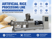 Extrudeuse automatique de riz artificiel à double vis en acier inoxydable haute capacité pour ligne de production de riz nutritionnel et riz fortifié