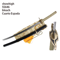 Épée Katana Ichimaru Gin Shinsou artisanale décorative et fonctionnelle pour cosplay et collection SS645
