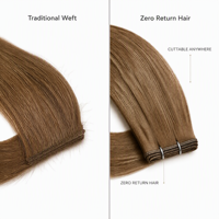 Extensiones de Cabello Humano Virgen de Alta Calidad, Estilo Genius Weft Ultra Delgado, Sin Desprendimiento, Color y Longitud Personalizables, Venta al Por Mayor