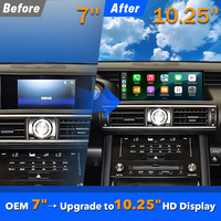 Lecteur multimédia automobile Lexus IS et RC 2013-2017, écran 10,25'' pour lecteur DVD avec interface Android CarPlay sans fil Binarytek