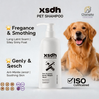 Shampoo pour animaux de compagnie pour chats et chiens, élimination des acariens, antibactérien, désodorisant, anti-démangeaisons, parfum, soin des poils, 500 ml, protection de la peau