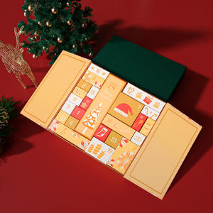Set Scatola Calendario dell'Avvento da Tavolo per Conto alla Rovescia Natalizio da 12/24 Giorni con <span class=keywords><strong>Stampa</strong></span> Originale per Gioielli in Cartone Assortito - Product Image 6