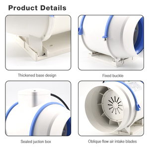 4 "/5"/6 "/8"/10 "/12" 110V <span class=keywords><strong>220V</strong></span> Silent Greenhouse <span class=keywords><strong>Air</strong></span> Ventilation Inline Duct Fan Extractor Axial Fans - Product Image 6