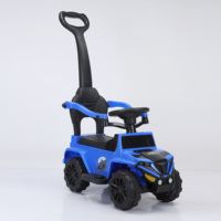 Voiture à pousser manuelle pour tout-petits avec poignée de sécurité, accoudoir et musique, véhicule jouet
