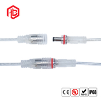 Connecteur étanche DC5521 à courant élevé, couple mâle-femelle, connecteur d'alimentation DC, fil 18AWG pour bande LED extérieure