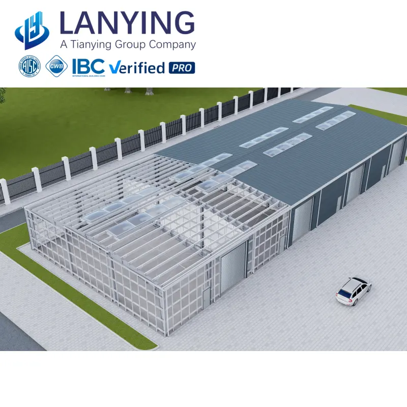 Armazém pequeno Canana Autocad hangar/Oficina Desenho Estrutura de Aço