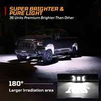 Lampu bagasi batu 36 Led multiwarna, 12V tahan air 4X4 SUV Off-Road ATV UTV suasana LED suku cadang mobil Universal