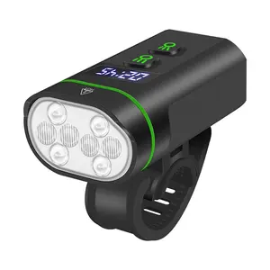 BORUiT neues Fahrrad-LED-Licht 4000lm hochhelles Nachtfahrradlicht USB-Aufladung Outdoor Sport Mountainbike-Zubehör