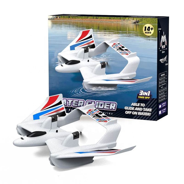 3 in 1 Hydroplane Remote Control Toy Water Glider 2 Channels EPP Foam RC Amphibious Aircraft Toy Radio Control Glider Airplane