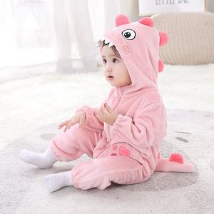 TONWHAR invierno bebé recién nacido mamelucos Rosa unicornio <span class=keywords><strong>Husky</strong></span> tiburón Animal mono niños Onesie para niños - Product Image 4