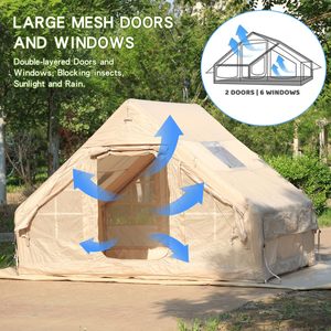 Tente de <span class=keywords><strong>camping</strong></span> gonflable imperméable en Oxford 300D, durable, portable, facile à installer, <span class=keywords><strong>pour</strong></span> 5 à 8 personnes, événements en plein air et campings - Product Image 4
