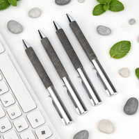 Stylo bille rétractable en métal recouvert de cuir de qualité supérieure, encre multicolore 0,7 mm, poignée antidérapante pour usage au bureau et cadeaux d'affaires