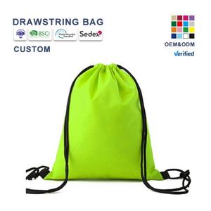 BSCI Custom Eco-Friendly Large Size Gym Backpack Fashionable Sports Shopping <b>Bag</b> with <b>Waterproof</b> String System Drawstring <b>Bag</b> - Product Image 1