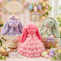 Peluche de lapin de Pâques festive, douce et confortable, en coton PP, idéale pour les célébrations de vacances