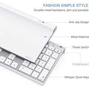 Clavier et souris ergonomiques sans fil Vssoplor, combo pleine taille, rechargeable, silencieux, Nano USB pour ordinateur portable PC, touches multimédias anglaises - Product Image 2